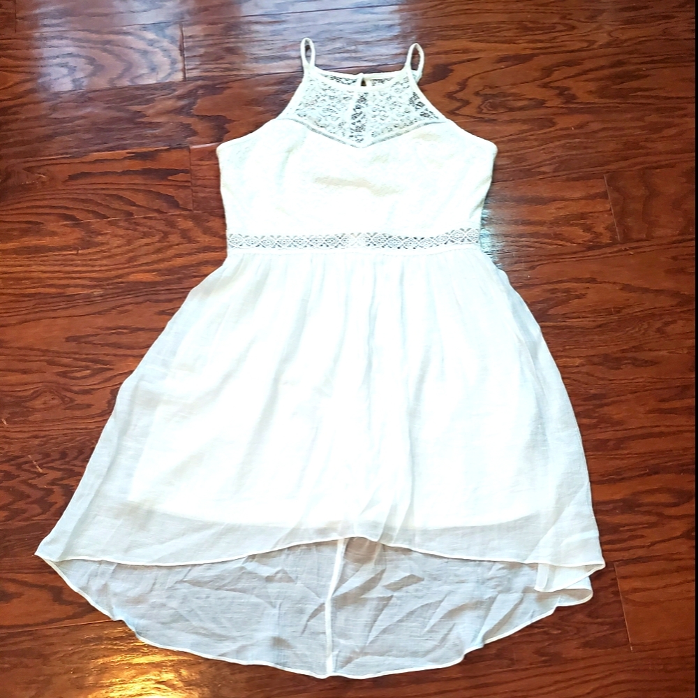 IZ Byer Sz 15 Summer Dress White with Lace